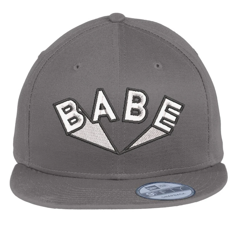 Babe Embroidered Hat Flat Bill Snapback Cap 1 Babe Embroidered Hat Flat Bill Snapback Cap
