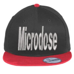 Microdose Embroidered Hat Flat Bill Snapback Cap