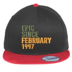February 1997 Embroidered Hat Flat Bill Snapback Cap