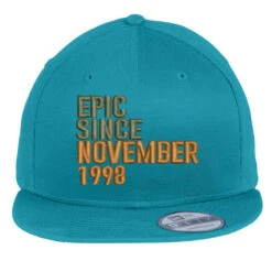 November 1998 Embroidered Hat Flat Bill Snapback Cap