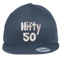Nifty 50 Embroidered Hat Flat Bill Snapback Cap