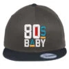 80s Baby Embroidered Hat Flat Bill Snapback Cap