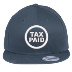 Tax Paid Embroidered Hat Flat Bill Snapback Cap