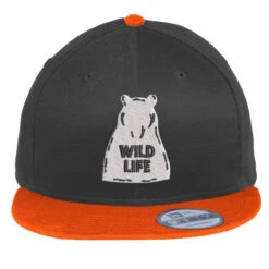 Wıld Lıfe Embroidered Hat Flat Bill Snapback Cap