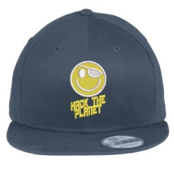 Hack The Planet Embroidered Hat Flat Bill Snapback Cap
