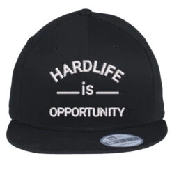 Hard Life Is Opportunity Embroidered Hat Flat Bill Snapback Cap