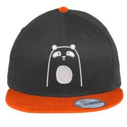 Panda Love Embroidered Hat Flat Bill Snapback Cap