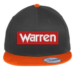 Warren Embroidered Hat Flat Bill Snapback Cap