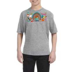 Teacher Life Rainbow Frosted Youth Tee