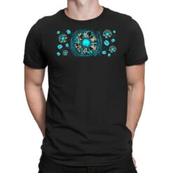Turquoise Gemstone Sunflower T-Shirt
