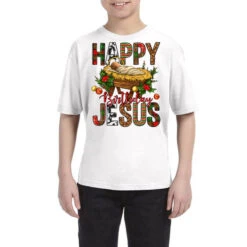 Happy Birthday Jesus Christmas Youth Tee