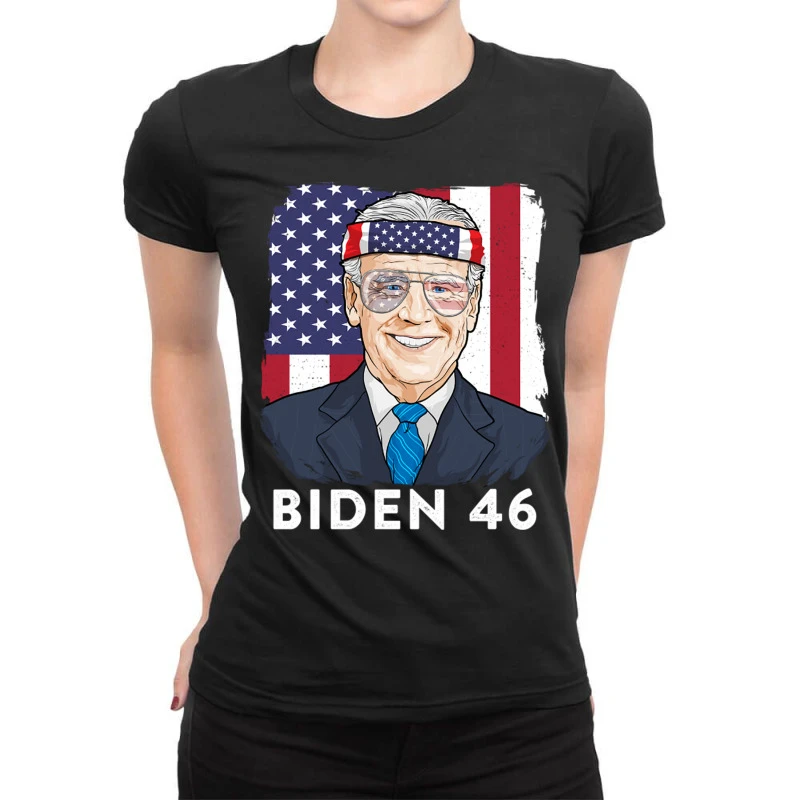 Biden 46 Elected Celebrate Joe Biden 46th Presiden Ladies Fitted T-Shirt 1 Biden 46 Elected Celebrate Joe Biden 46th Presiden Ladies Fitted T-Shirt