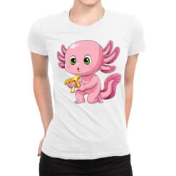 Axolotl Pi Day Math 3,14 Teacher Kawaii Mexican Sa Ladies Fitted T-Shirt
