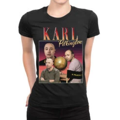 Karl Pilkington Homage Ladies Fitted T-Shirt