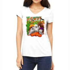 Howdy Ghouls Women's V-Neck T-Shirt