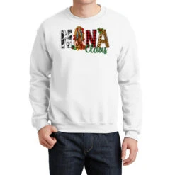 Nana Claus With Lady Of Guadalupe Crewneck Sweatshirt