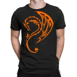 Dragon, Dragons, Tattoo, Orange T-Shirt