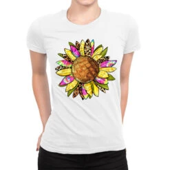 Pineapple Sunflower Ladies Fitted T-Shirt