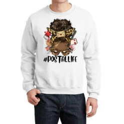 Afro Messy Bun Postal Life Crewneck Sweatshirt