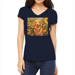 Golden Retriever Women's V-Neck T-Shirt
