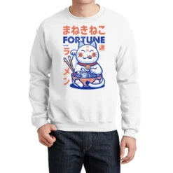 Maneki Neko Fortune Teller Lucky Cat Crewneck Sweatshirt