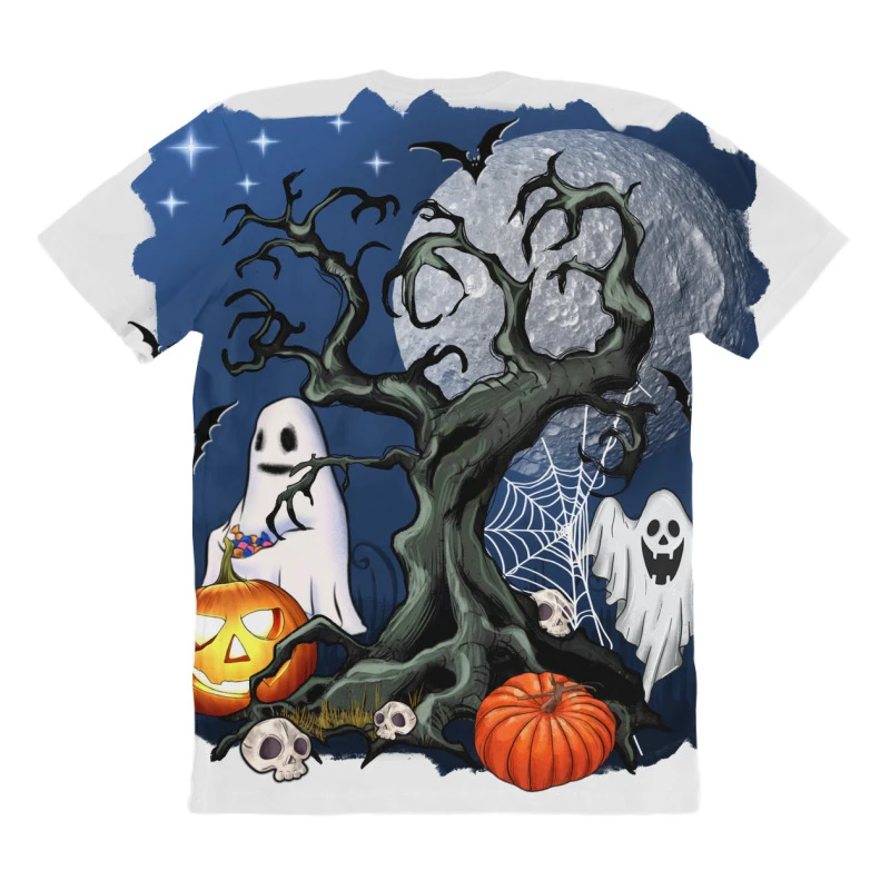 Halloween Tree And Ghosts All Over Women's T-shirt 4 Halloween Tree And Ghosts All Over Women's T-shirt - Image 4