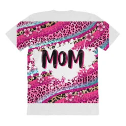 Mom With Hot Pink Leopard Glitter All Over Women's T-shirt -ThreadNest Store pmd.2526934249.108.25097265.s3.1 front customized1 f5f5f5 none x45y41.5 294 800x800 1