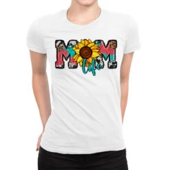 Mom Life Sunflower Ladies Fitted T-Shirt