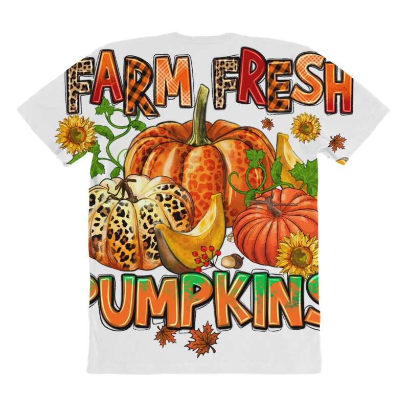 Farm Fresh Pupkins All Over Women's T-shirt 4 Farm Fresh Pupkins All Over Women's T-shirt - Image 4