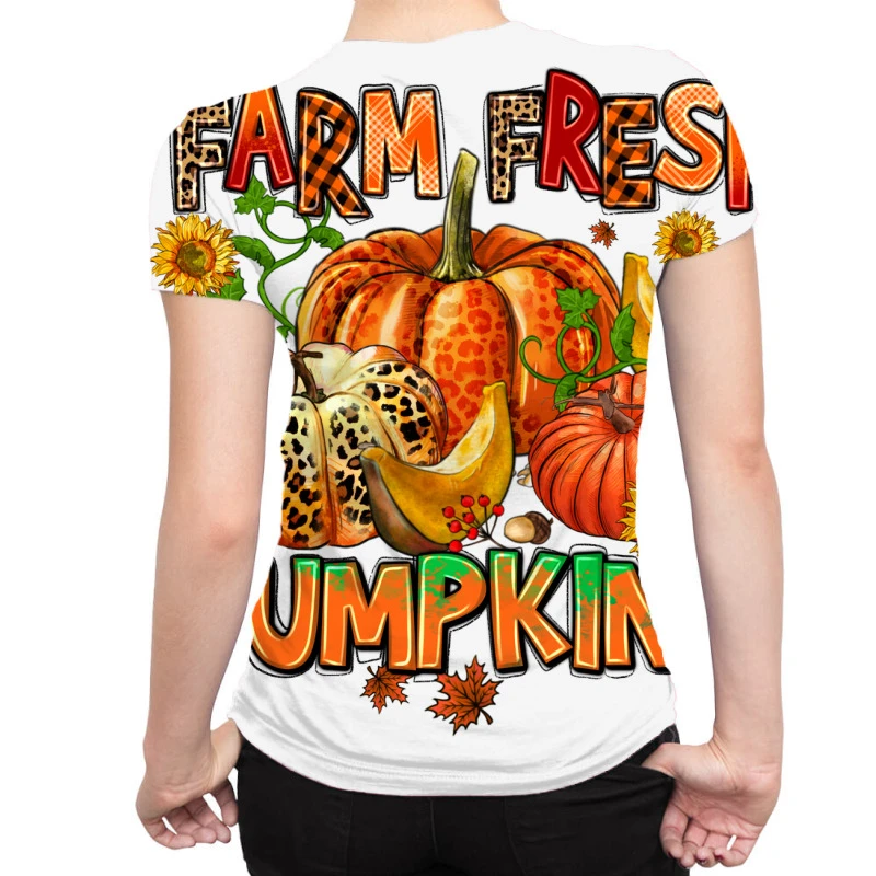 Farm Fresh Pupkins All Over Women's T-shirt 2 Farm Fresh Pupkins All Over Women's T-shirt - Image 2