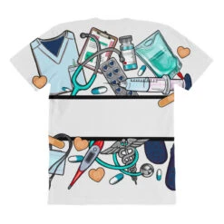 Navy Blue Custom Name Nurse All Over Women's T-shirt -ThreadNest Store pmd.2526971977.108.25100621.s3.1 front customized1 f5f5f5 none x45y21.5 294 800x800 1