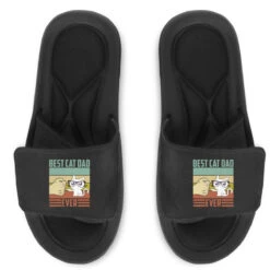 Vintage Best Cat Dad Ever Cute Cat Lover (2) Slide Sandal