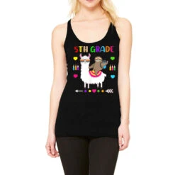 Sloth Llama 5th Grade Squad Teacher Student Back T Racerback Tank