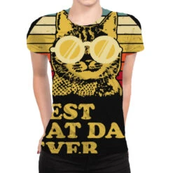 Retro Vintage Best Cat Dad Ever Cat Lover All Over Women's T-shirt
