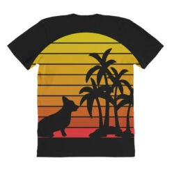 Retro Vintage Corgi Sunset Palm Trees Beach Silhou All Over Women's T-shirt -ThreadNest Store pmd.2527028741.108.25097673.s3.1 front customized1 111111 none x45y48.5 294 800x800 1