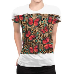 Easter Butterflies Background All Over Women's T-shirt