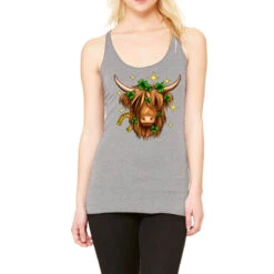 St. Patrick's Day Cow Racerback Tank