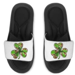 Cowhide Leopard Shamrock Slide Sandal