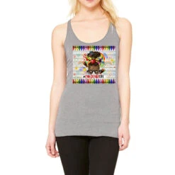 Childcare Life Teacher Life Afro Messy Bun Racerback Tank