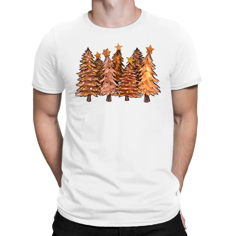 Melanin Christmas Trees With Lights T-Shirt 1 Melanin Christmas Trees With Lights T-Shirt