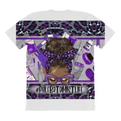 Afro Messy Bun Phlebotomist Life Purple And Gray All Over Women's T-shirt -ThreadNest Store pmd.2527103212.108.25097407.s3.1 front customized1 f5f5f5 none x45y41.5 294 800x800 1