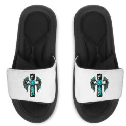 Gemstone Faith Cross Wings Slide Sandal