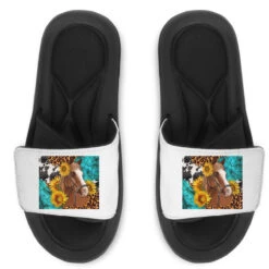 Western Horse With Sunflower Slide Sandal